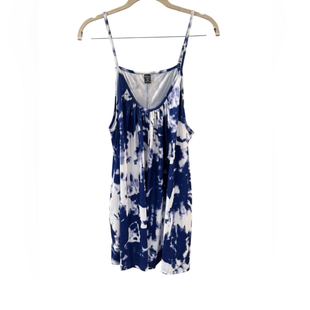 ✨ 5/$30 ✨ SHEIN Curve Blue and White Tie-Dye‎ Romper